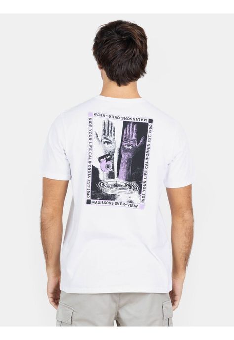 Polera MC Over View Tees  Blanco Hombre Maui And Sons-1