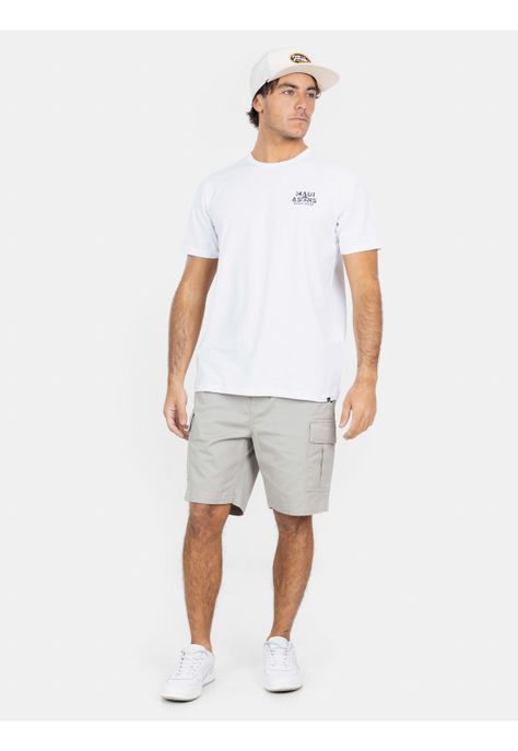 Polera MC Over View Tees  Blanco Hombre Maui And Sons-2