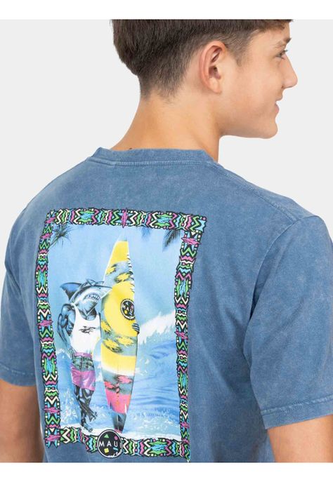 Polera MC Vacation Dawn Azul Infantil Maui And Sons-3