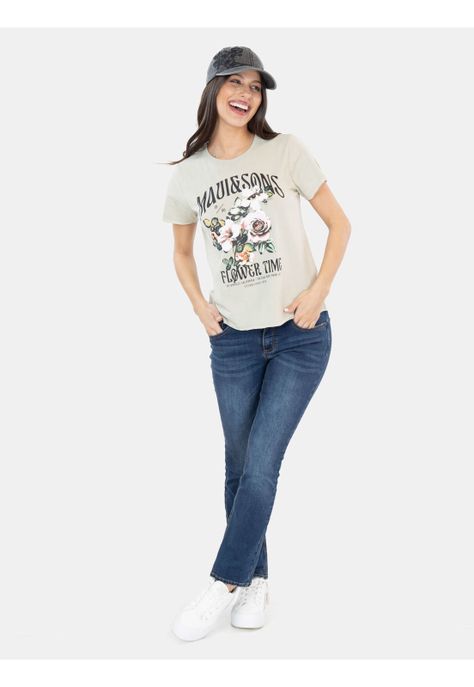 Polera MC Lawndale Verde Mujer Maui And Sons-2
