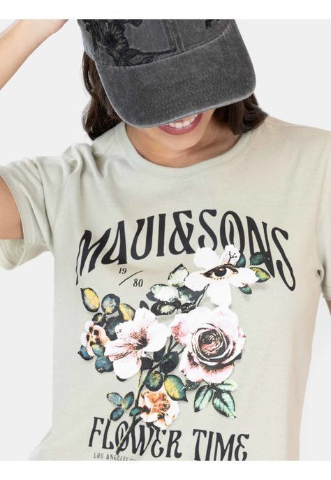 Polera MC Lawndale Verde Mujer Maui And Sons-3