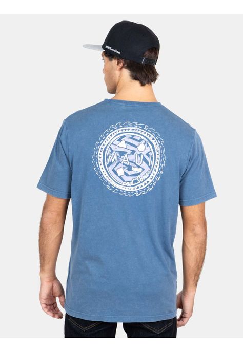 Polera MC Retro Palms Azul Hombre Maui And Sons-1