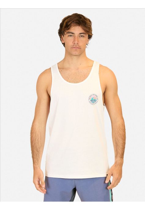 Polera SM Huntington Beach  Blanco Hombre Maui And Sons-0