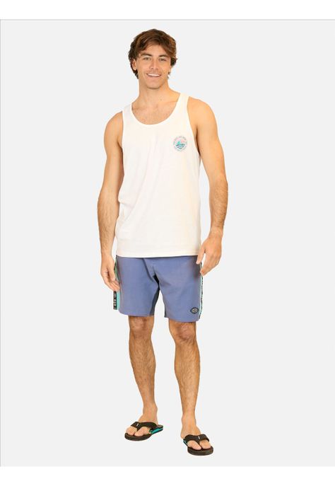 Polera SM Huntington Beach  Blanco Hombre Maui And Sons-2