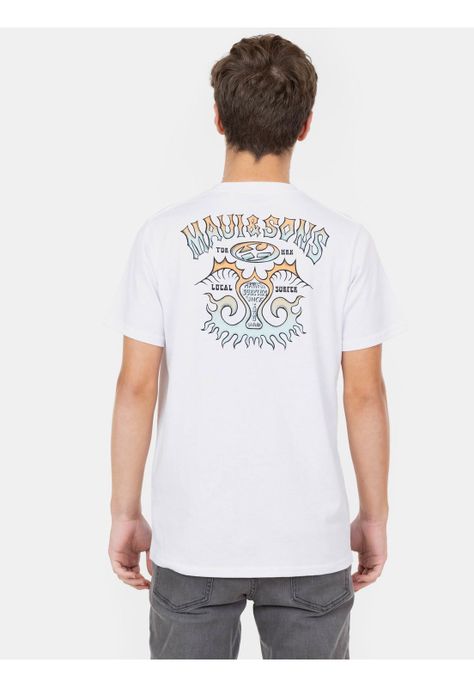 Polera MC Retro Rider Blanco Infantil Maui And Sons-1