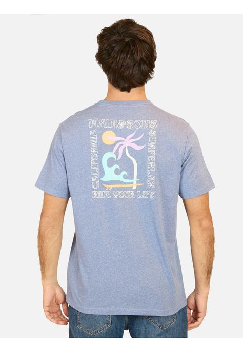 Polera MC Maui Beach Morado Hombre Maui And Sons-1