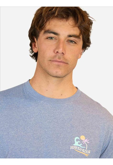 Polera MC Maui Beach Morado Hombre Maui And Sons-3