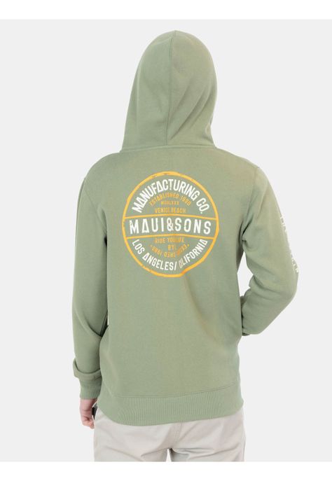 Poleron FZ Miros Verde Infantil Maui and Sons-1