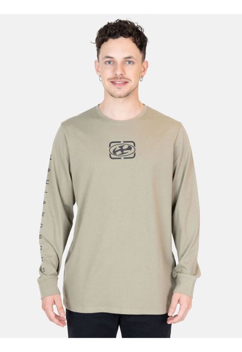 Polera ML Sunset Swell Verde Hombre Maui And Sons-0