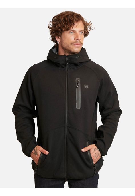 Poleron Vortex Negro Hombre Maui And Sons-0