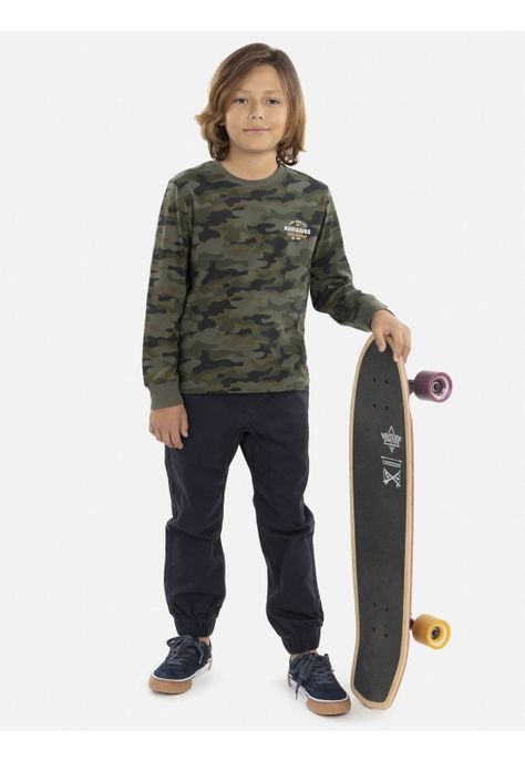 Pantalon Jogger Fit Niño Azul Maui And Sons-1