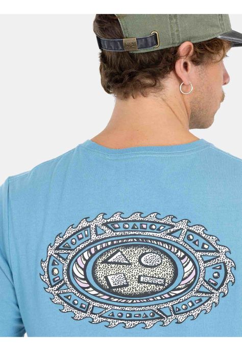 Polera MC Cosmic Wave Celeste Hombre Maui And Sons-3