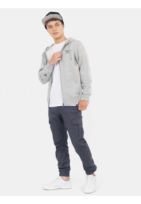 Poleron FZ Mythos Gris Infantil Maui and Sons-3