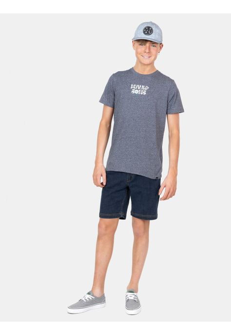 Polera MC Surf Skull Gris Infantil Maui And Sons-2