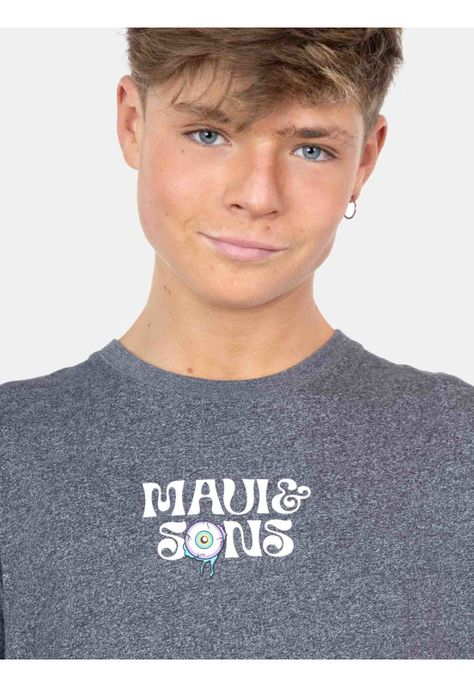 Polera MC Surf Skull Gris Infantil Maui And Sons-3