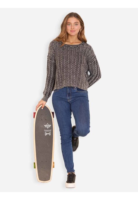 Sweater Silky Negro Mujer Maui and Sons-2