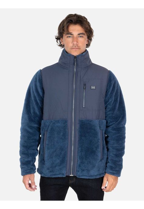 Poleron Chiporro Seeker Azul Hombre Maui And Sons-0