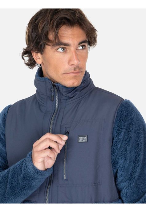 Poleron Chiporro Seeker Azul Hombre Maui And Sons-2