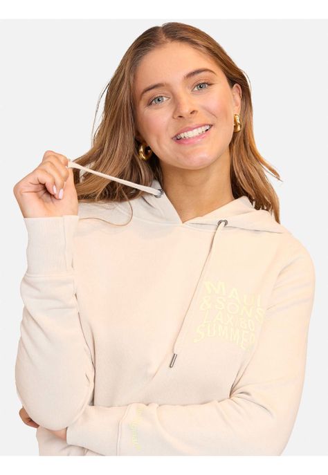 Poleron Canguro Summer Beach Beige Mujer Maui and Sons-3