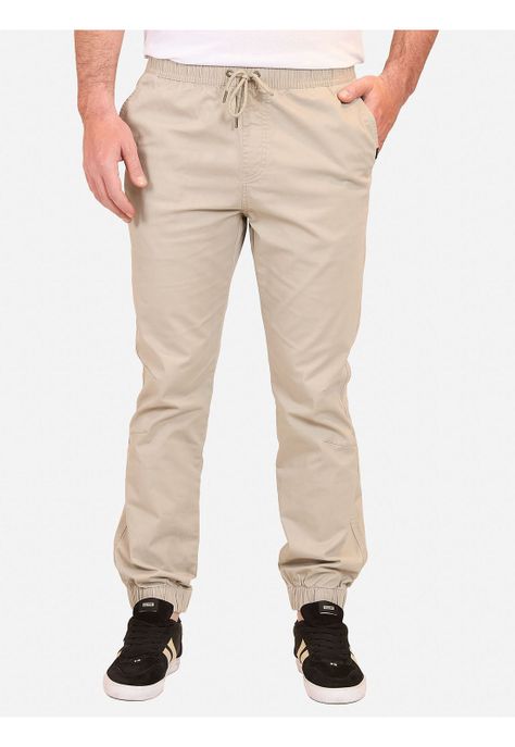 Pantalon Jogger Haleakala Beige Hombre Maui And Sons-0