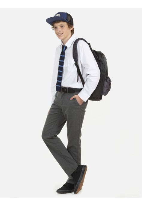 Camisa Escolar Lisa Juvenil Blanco Maui and Sons-3