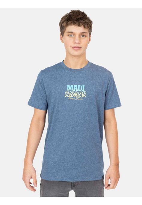 Polera MC Ride Or Die Azul Infantil Maui And Sons-0