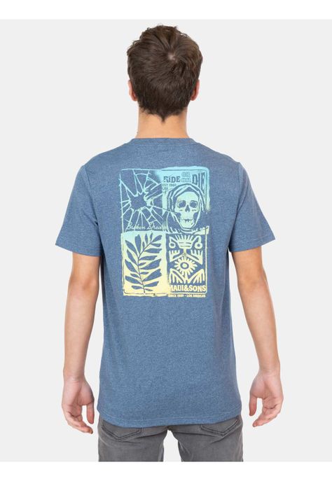 Polera MC Ride Or Die Azul Infantil Maui And Sons-1