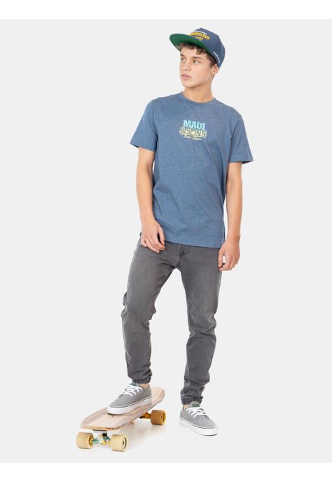 Polera MC Ride Or Die Azul Infantil Maui And Sons-2
