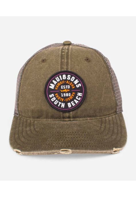 Jockey South Beach Acid Trucker Verde Hombre Maui and sons-2