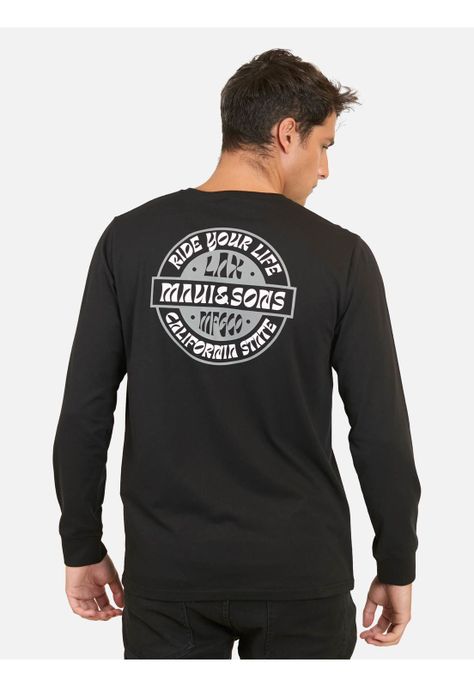 Polera Introdor Negro Hombre Maui And Sons-1