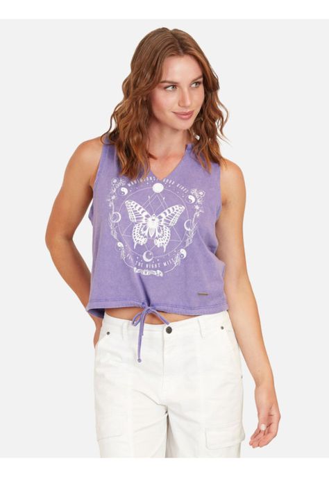 Polera Butterfly Vibes Mujer Morado Maui And Sons-0