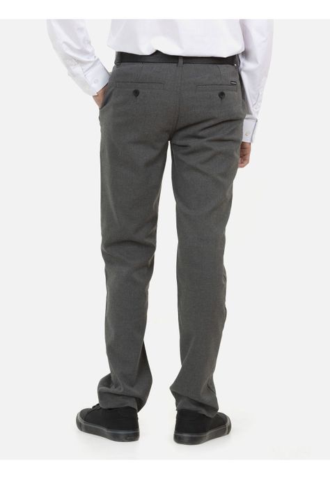 Pantalon Escolar Skinny Pretina Regular Juvenil Gris Maui and Sons-1
