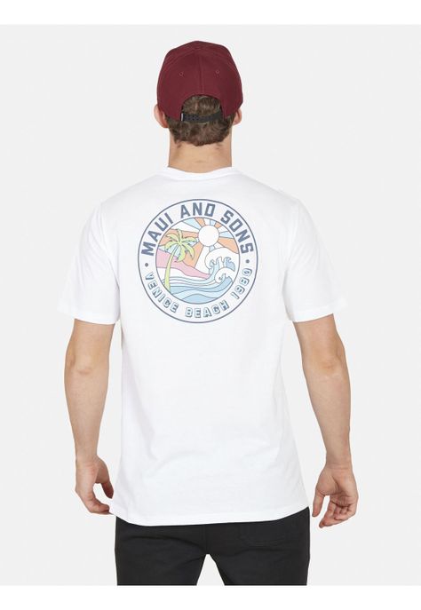 Polera VENICE 1980 Hombre Blanco Maui and Sons-1