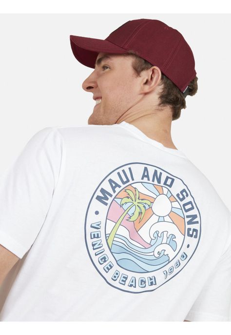 Polera VENICE 1980 Hombre Blanco Maui and Sons-2