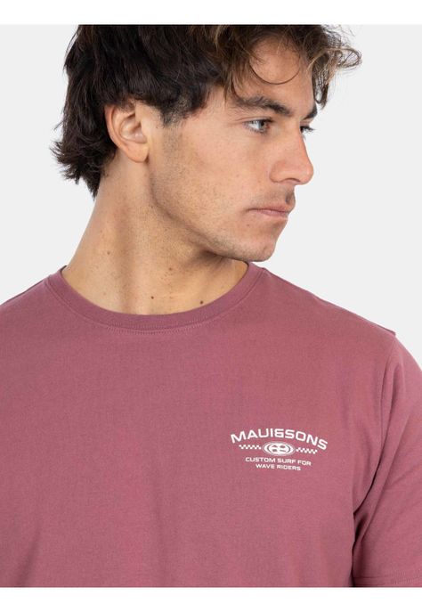 Polera MC Custom Surf Rojo Hombre Maui And Sons-2