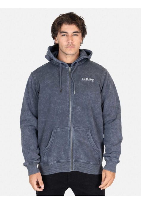 Poleron FZ Coral Gris Hombre Maui And Sons-0