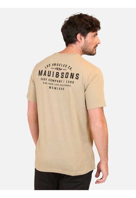Polera MC Retro Swell Café Hombre Maui And Sons-1
