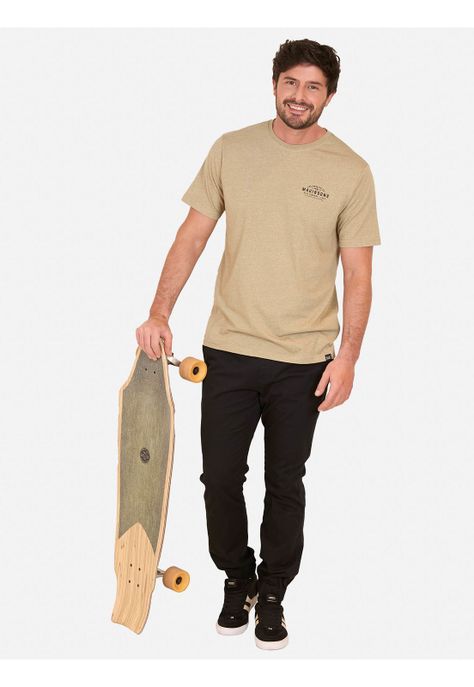Polera MC Retro Swell Café Hombre Maui And Sons-3