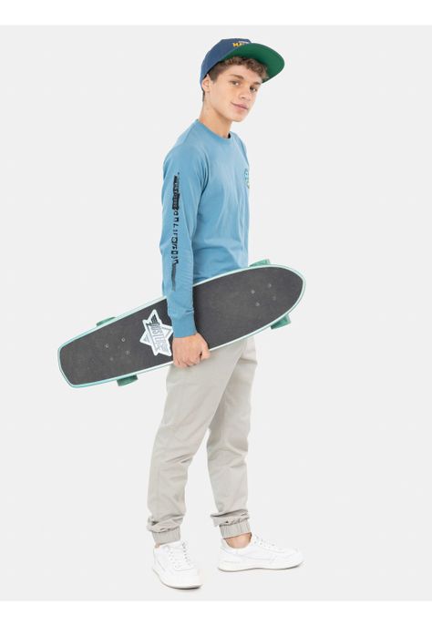 Polera ML Dregeti Celeste Infantil Maui And Sons-3