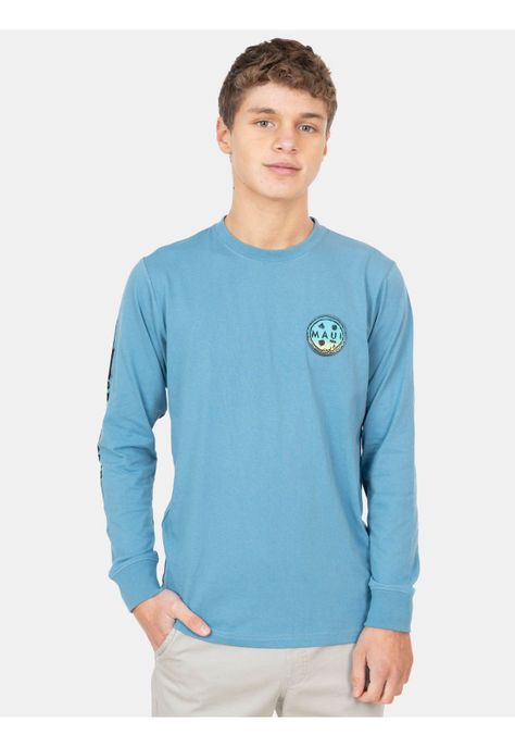 Polera ML Dregeti Celeste Infantil Maui And Sons-0