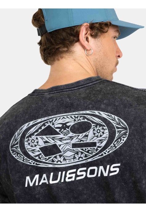 Polera MC Classic Logo Tees  Negro Hombre Maui And Sons-3