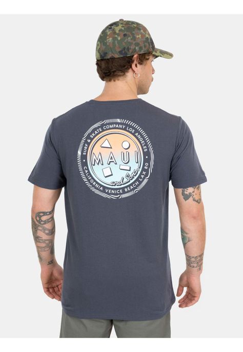 Polera MC Classic Shores Gris Hombre Maui And Sons-1