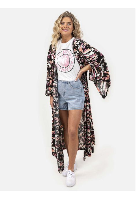 Blusa ABSTRACT ART KIMONO Mujer Multicolor Maui and Sons-2
