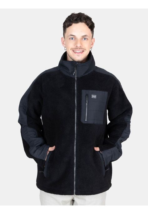 Poleron Bonded Vibes Negro Hombre Maui And Sons-0