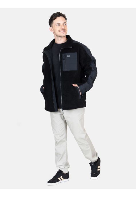 Poleron Bonded Vibes Negro Hombre Maui And Sons-3