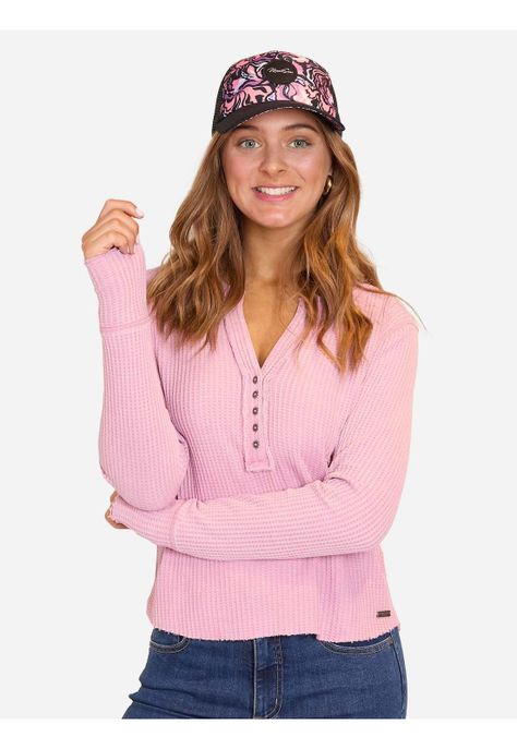 Poleron Bonded Wcky Crew Neck Rosado Mujer Maui and Sons-0