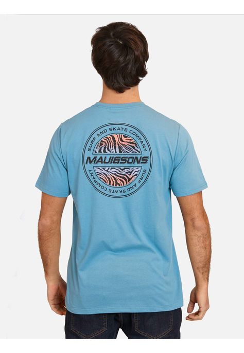 Polera MC Surf Cny Celeste Hombre Maui And Sons-1