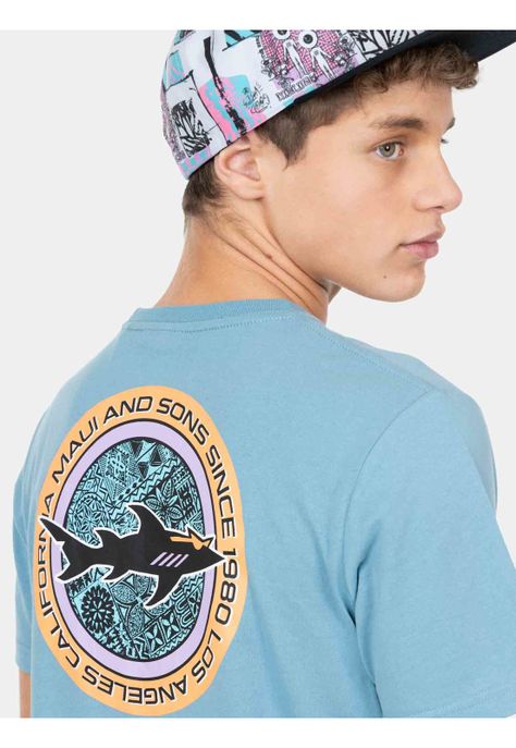Polera MC Vintage Surf Shark  Celeste Infantil Maui And Sons-2
