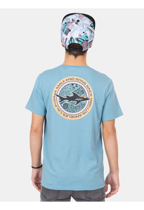 Polera MC Vintage Surf Shark  Celeste Infantil Maui And Sons-1