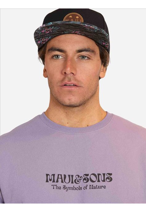Poleron CR Round Collar Morado Hombre Maui and Sons-2